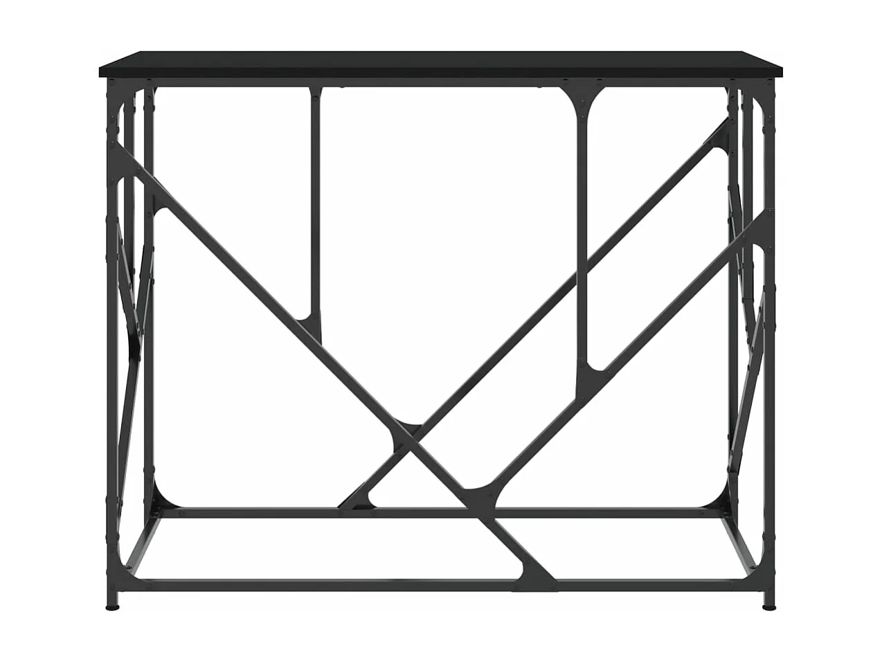 Table console noir 100x40x80 cm bois d'ingénierie