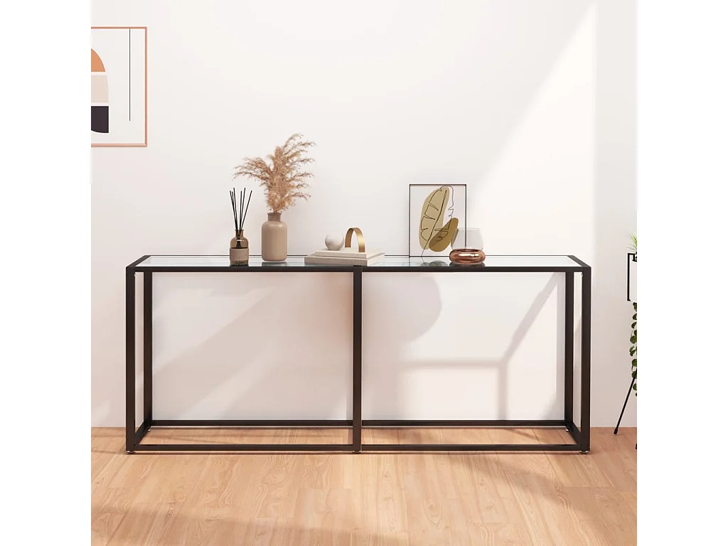 Table console Transparent 180x35x75,5 cm Verre trempé