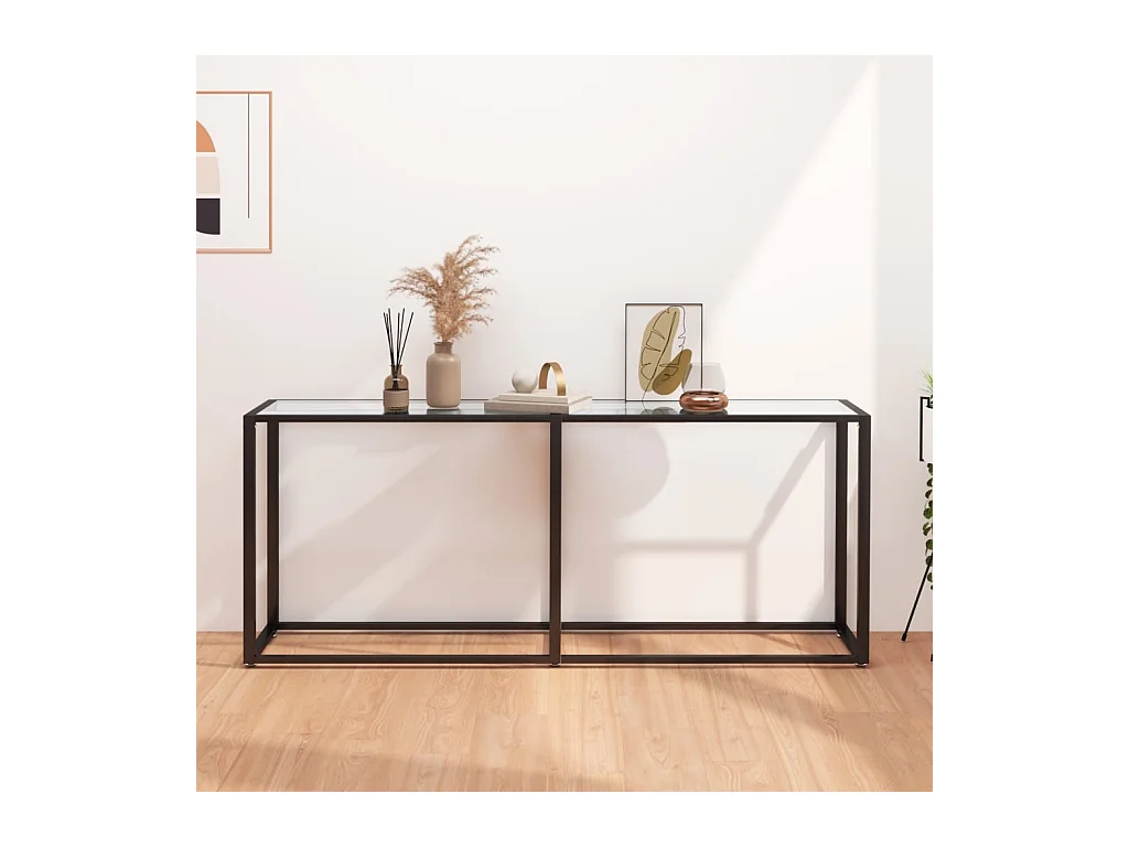 Table console Transparent 180x35x75,5 cm Verre trempé