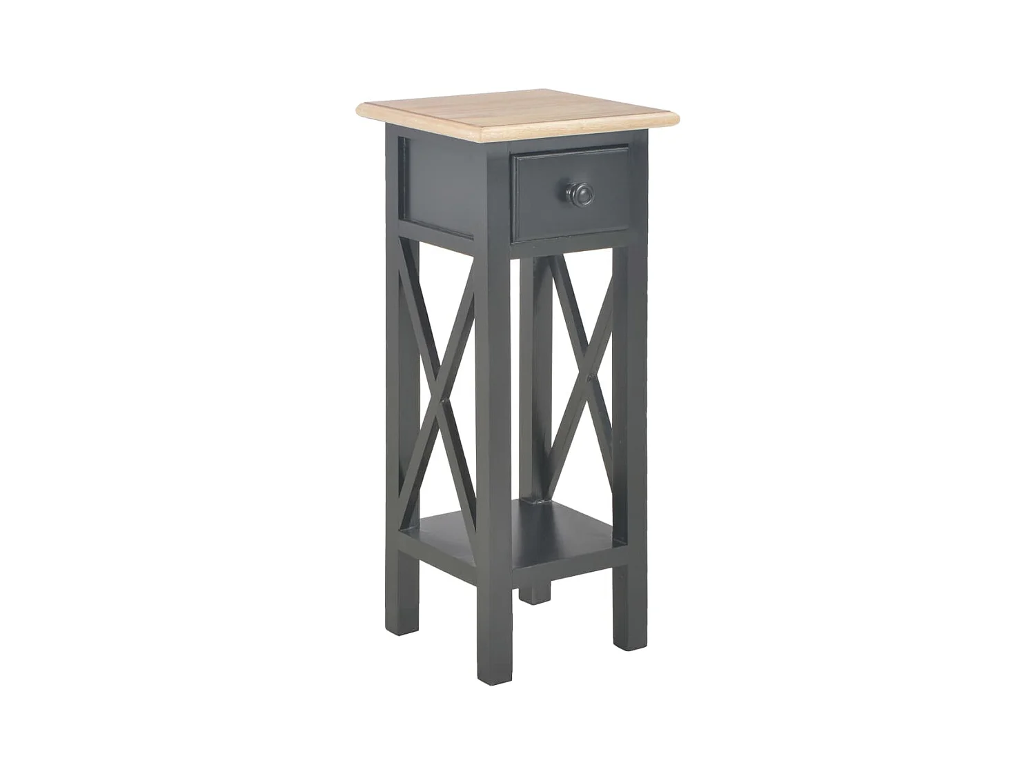Table d'appoint Noir 27 x 27 x 65,5 cm Bois