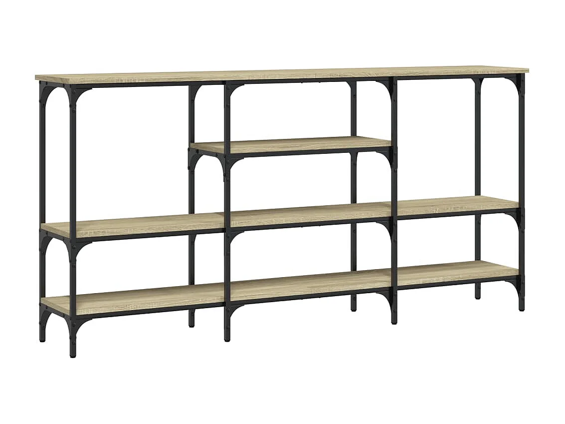 Table console chêne sonoma 160x29x80 cm bois d'ingénierie