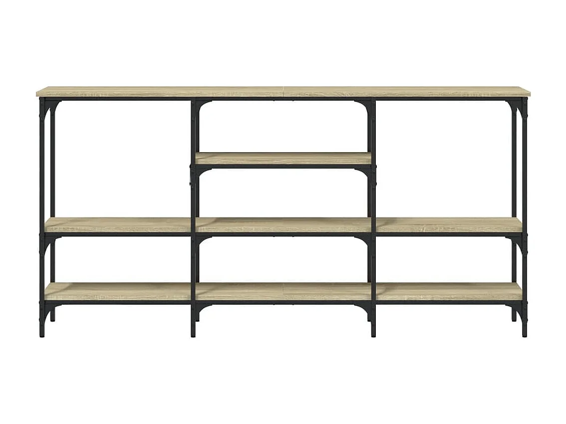 Table console chêne sonoma 160x29x80 cm bois d'ingénierie