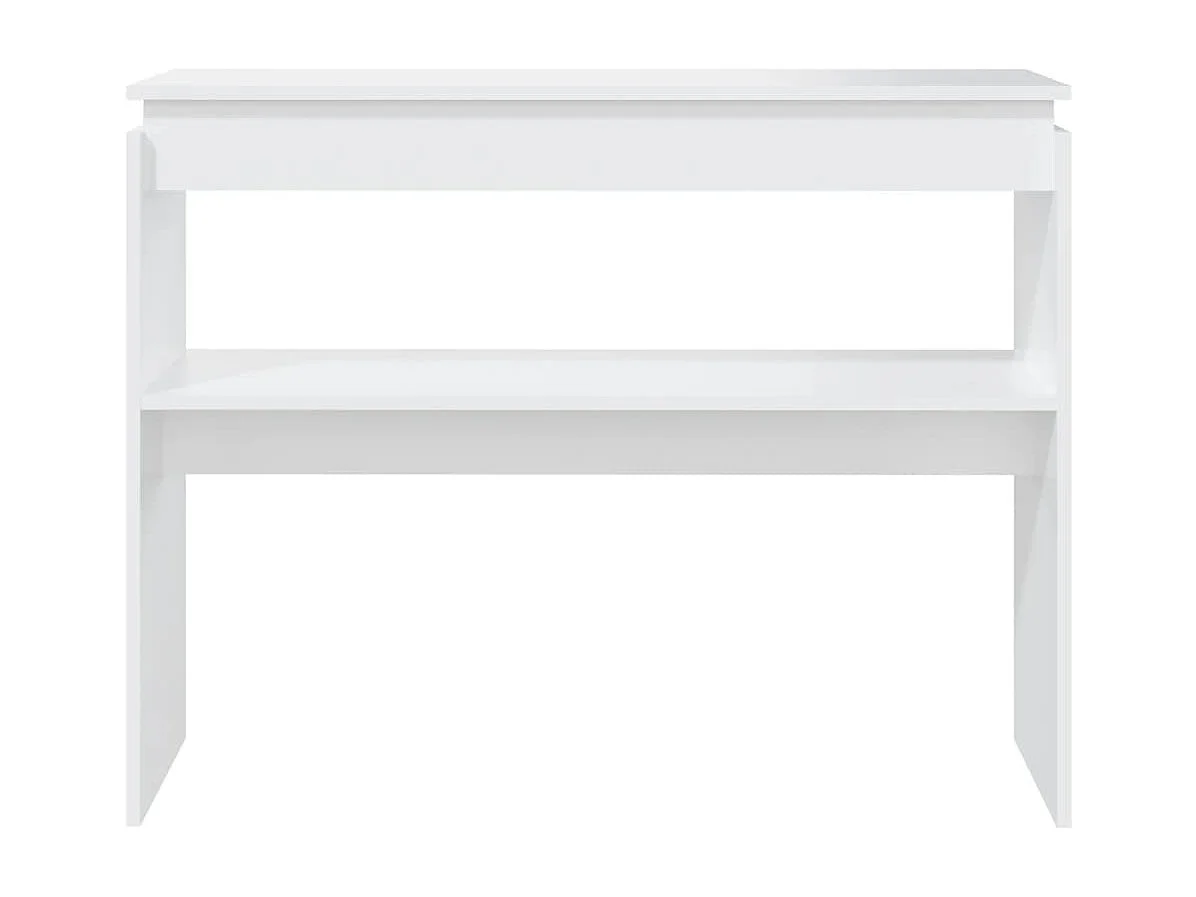Table console Blanc 102x30x80 cm Aggloméré