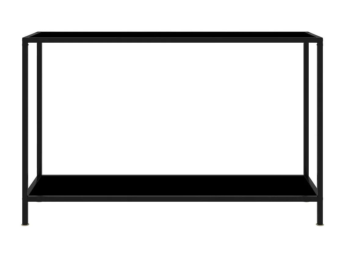 Table console Noir 120x35x75 cm Verre trempé