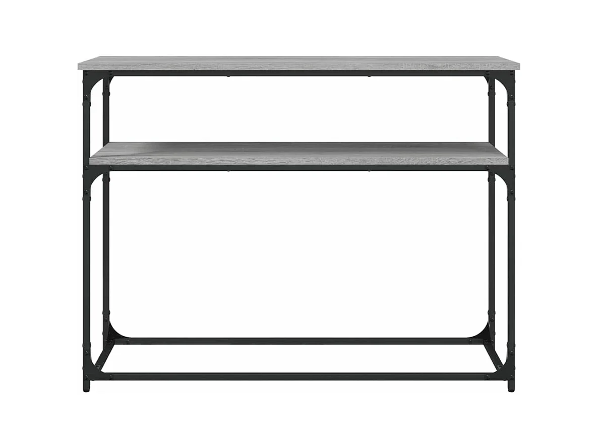 Mesa consola 100x35,5x75cm derivados de madeira cinzento sonoma