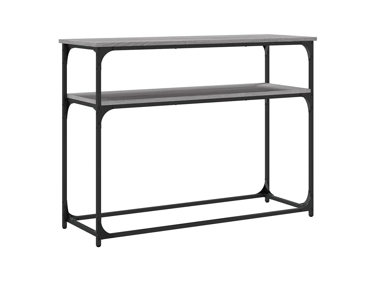 Mesa consola 100x35,5x75cm derivados de madeira cinzento sonoma