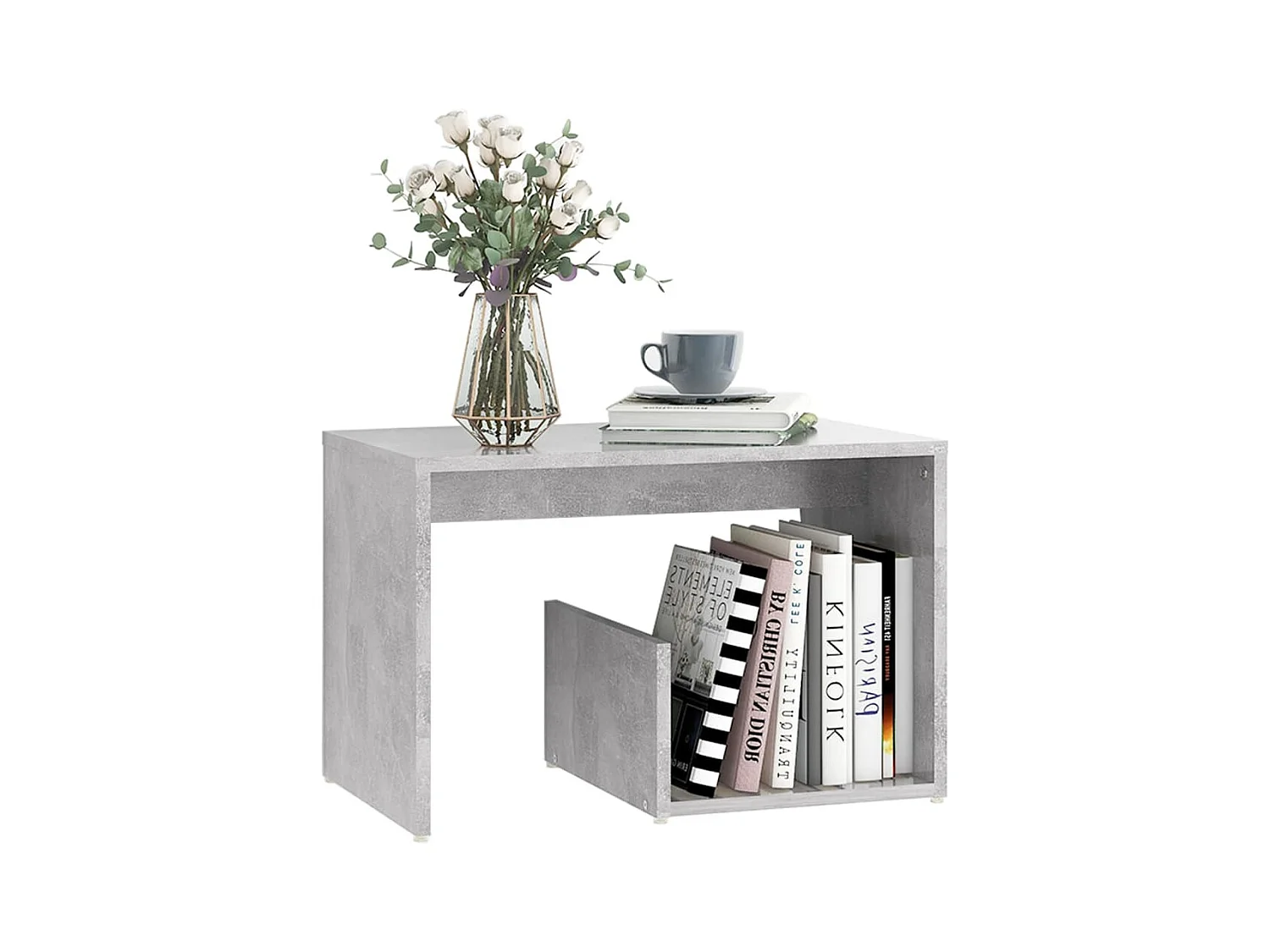 Table d'appoint Gris béton 59x36x38 cm Aggloméré