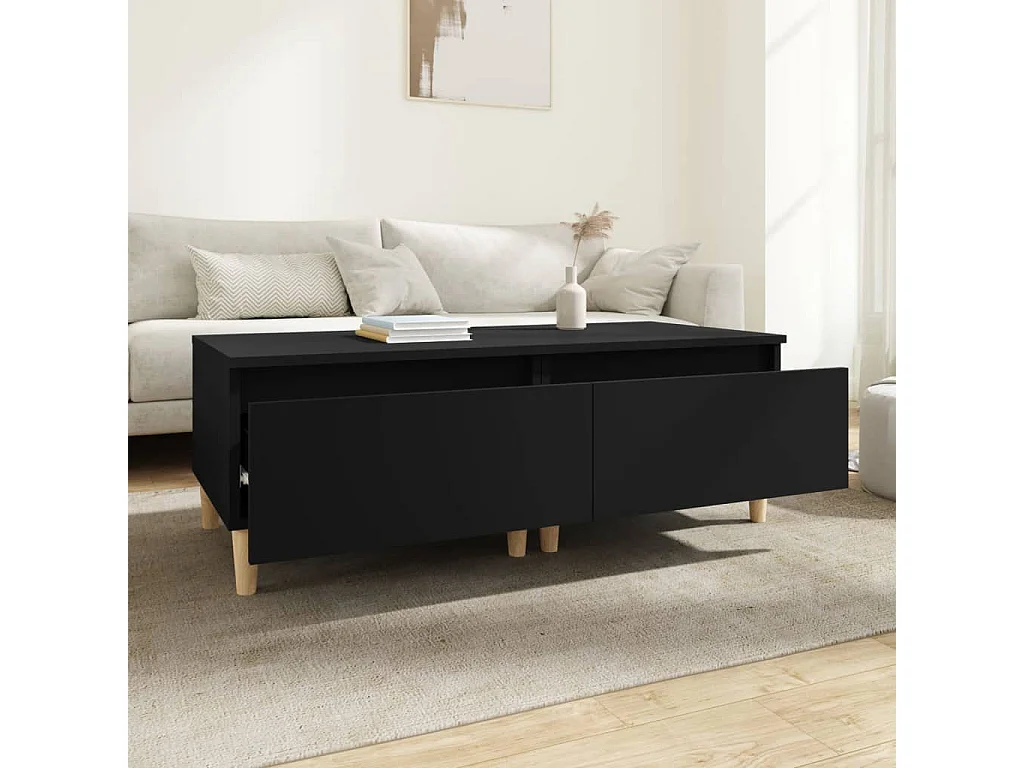 Tables d'appoint 2 pièces Noir 50x46x35 cm Bois d'ingénierie