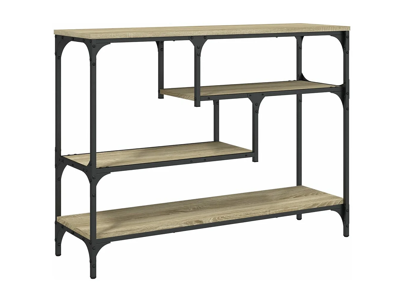 Table console chêne sonoma 100x30x75 cm bois d'ingénierie