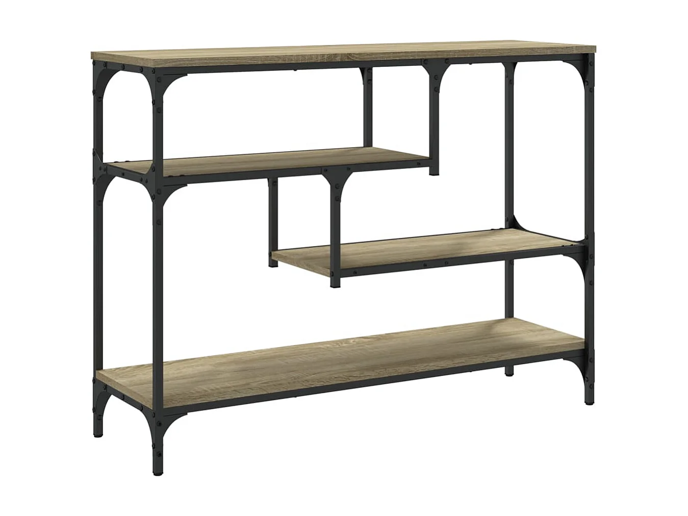 Table console chêne sonoma 100x30x75 cm bois d'ingénierie