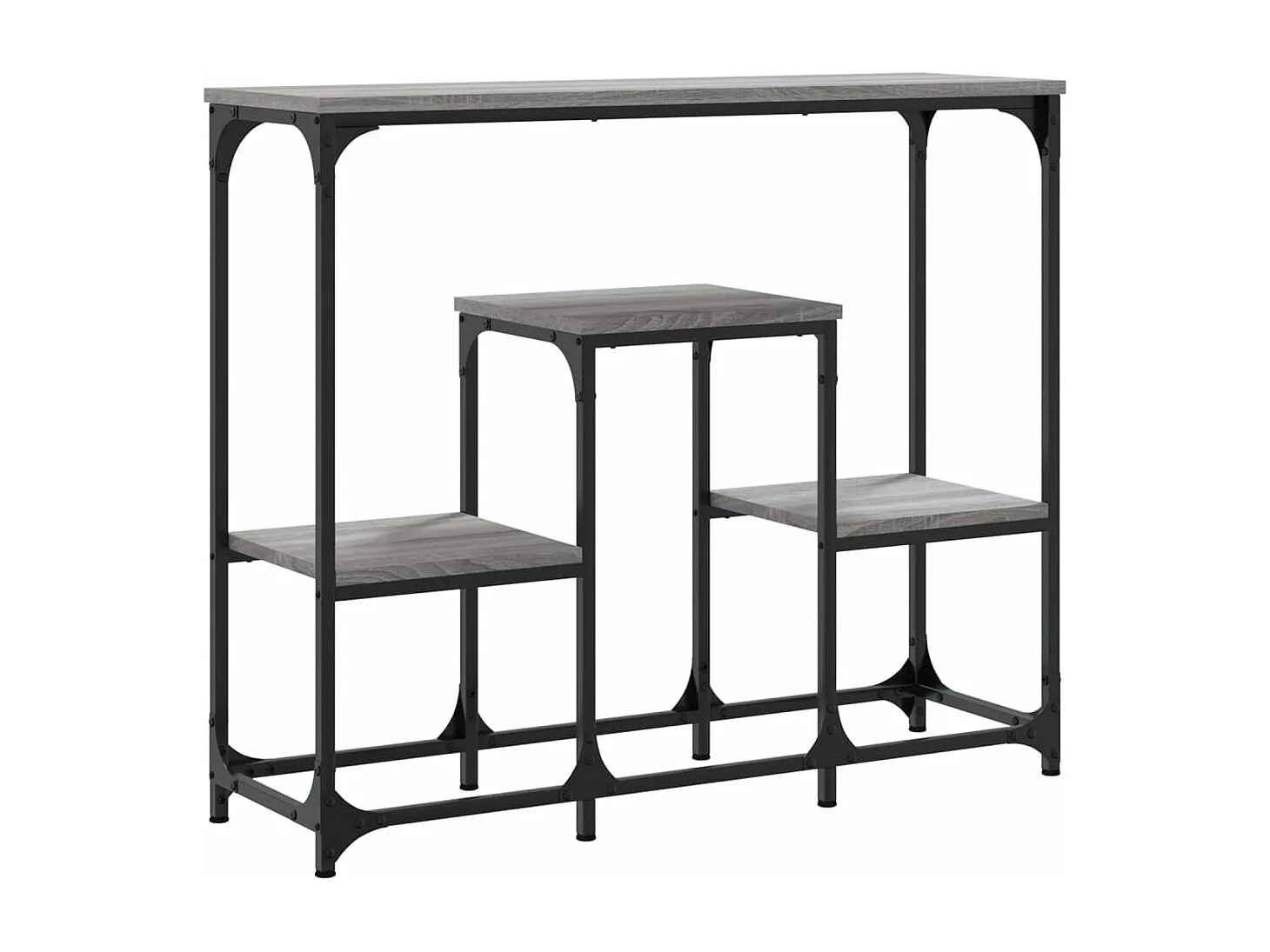 Table console sonoma gris 89,5x28x76 cm bois d'ingénierie