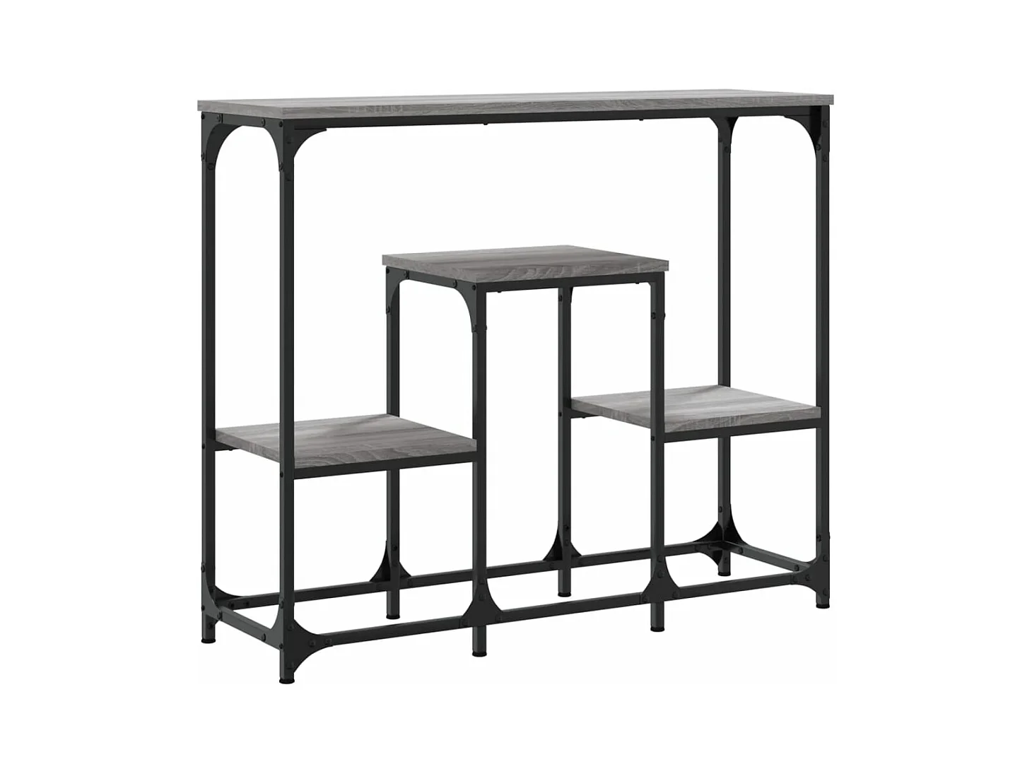 Table console sonoma gris 89,5x28x76 cm bois d'ingénierie