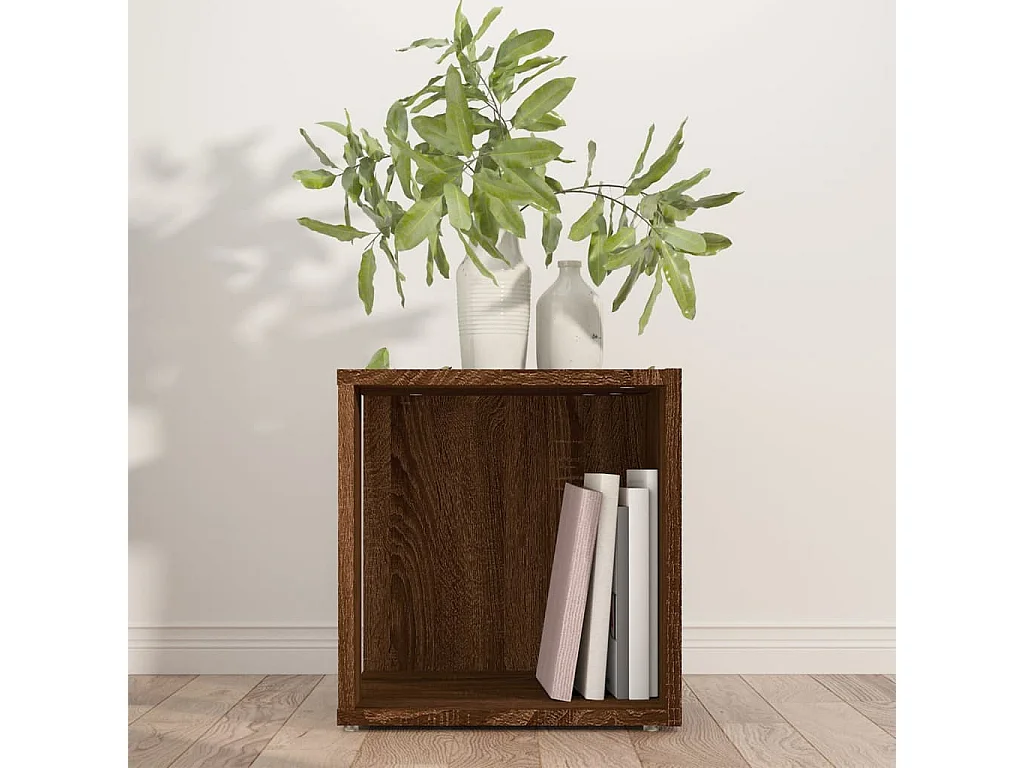 Table d'appoint Chêne marron 33x33x34,5 cm Bois d'ingénierie
