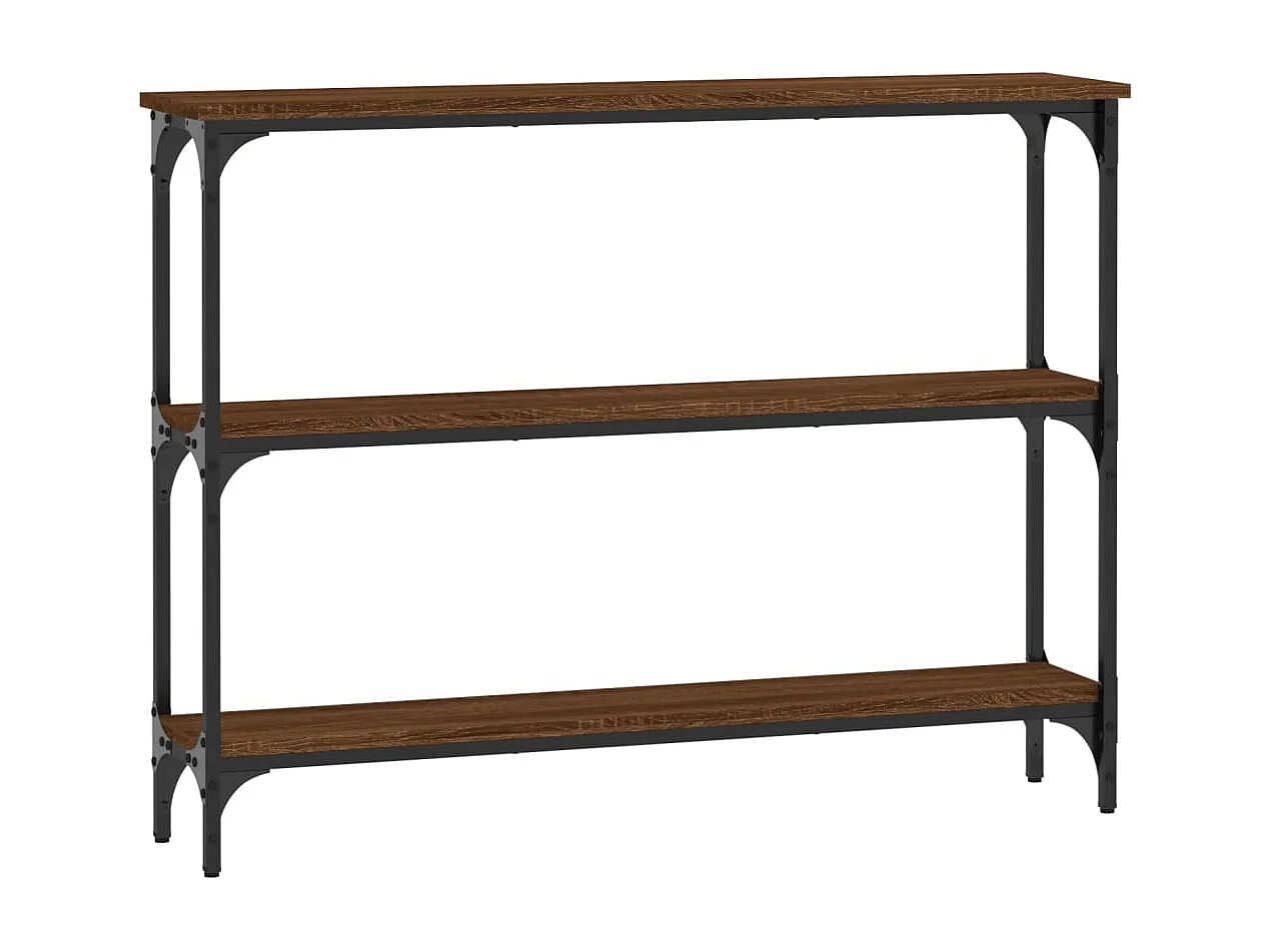 Table console chêne marron 100x22,5x75 cm bois d'ingénierie