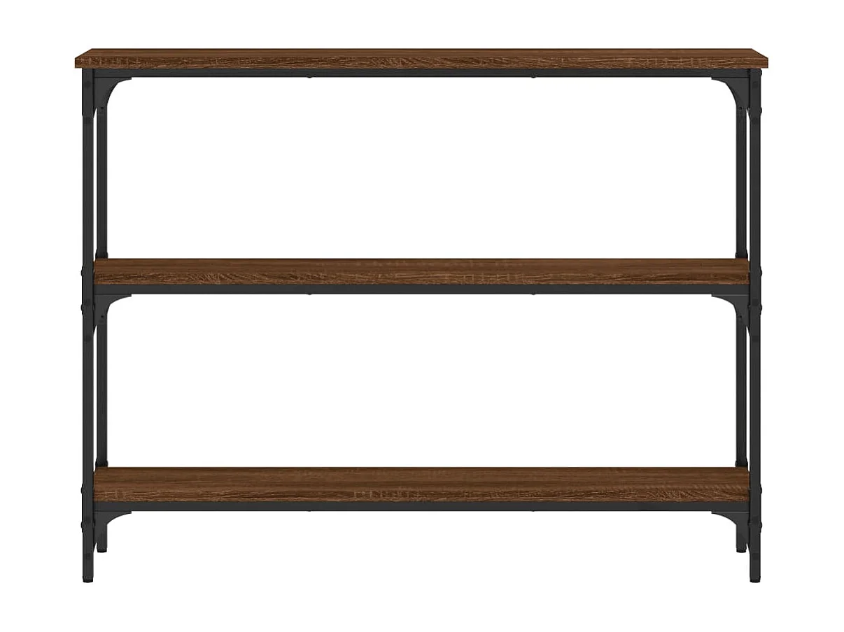 Table console chêne marron 100x22,5x75 cm bois d'ingénierie