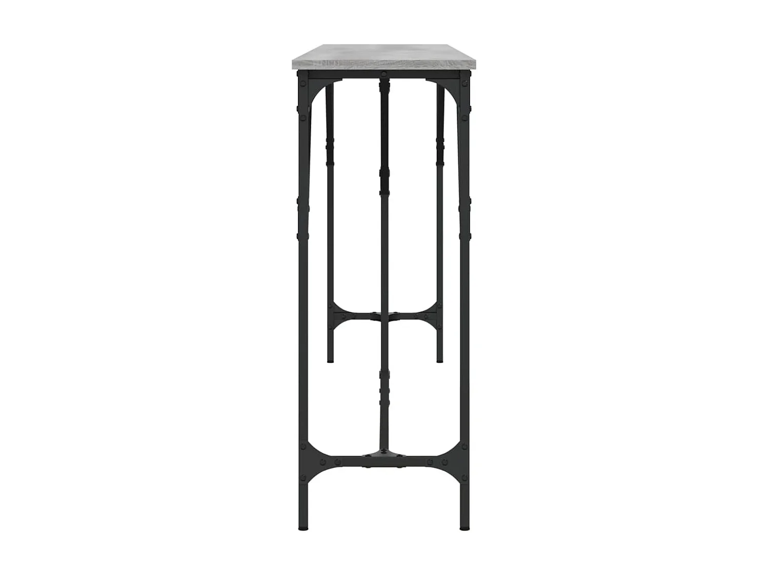 Wandtafel 200x29x75 cm bewerkt hout grijs sonoma eikenkleurig