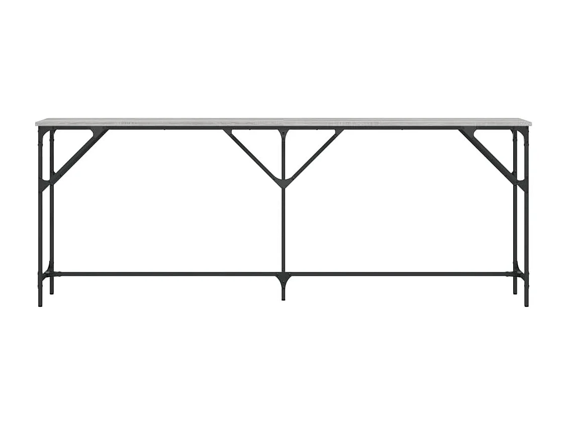 Table console sonoma gris 200x29x75 cm bois d'ingénierie