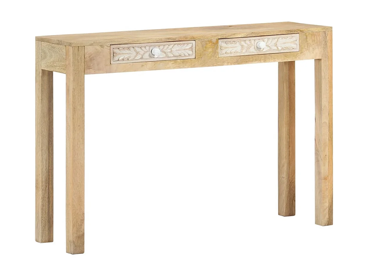 Wandtafel 110x30x75 cm massief gebleekt mangohout