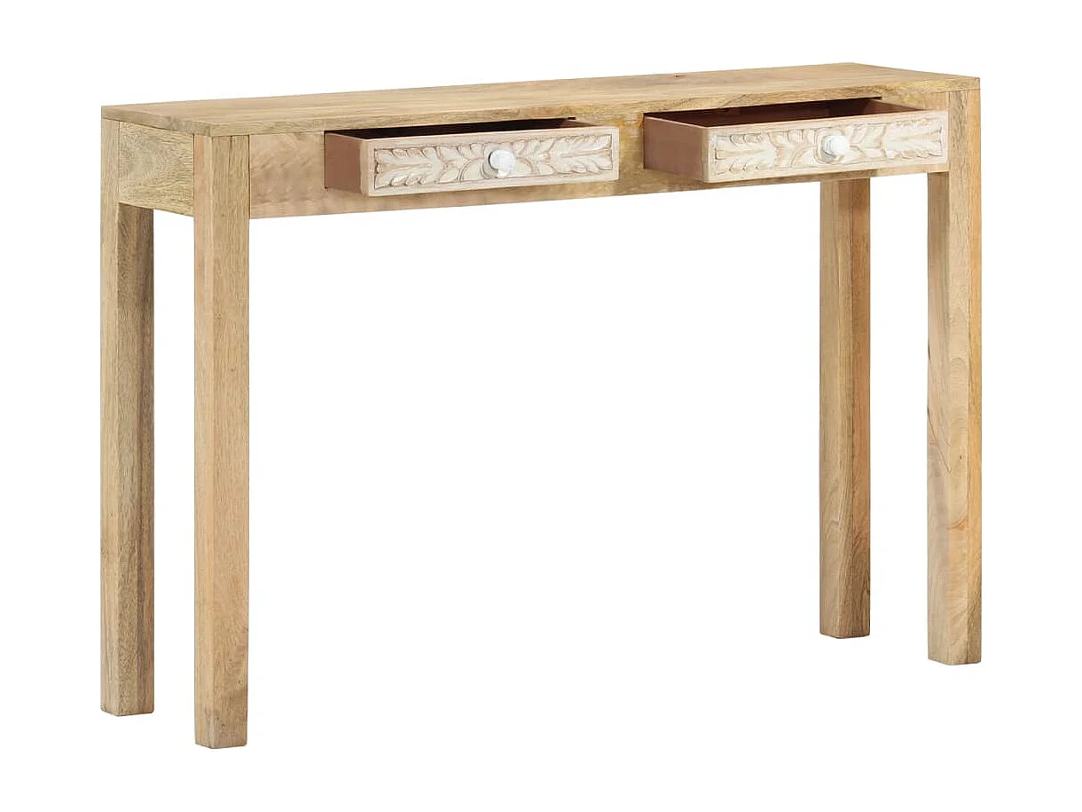 Wandtafel 110x30x75 cm massief gebleekt mangohout