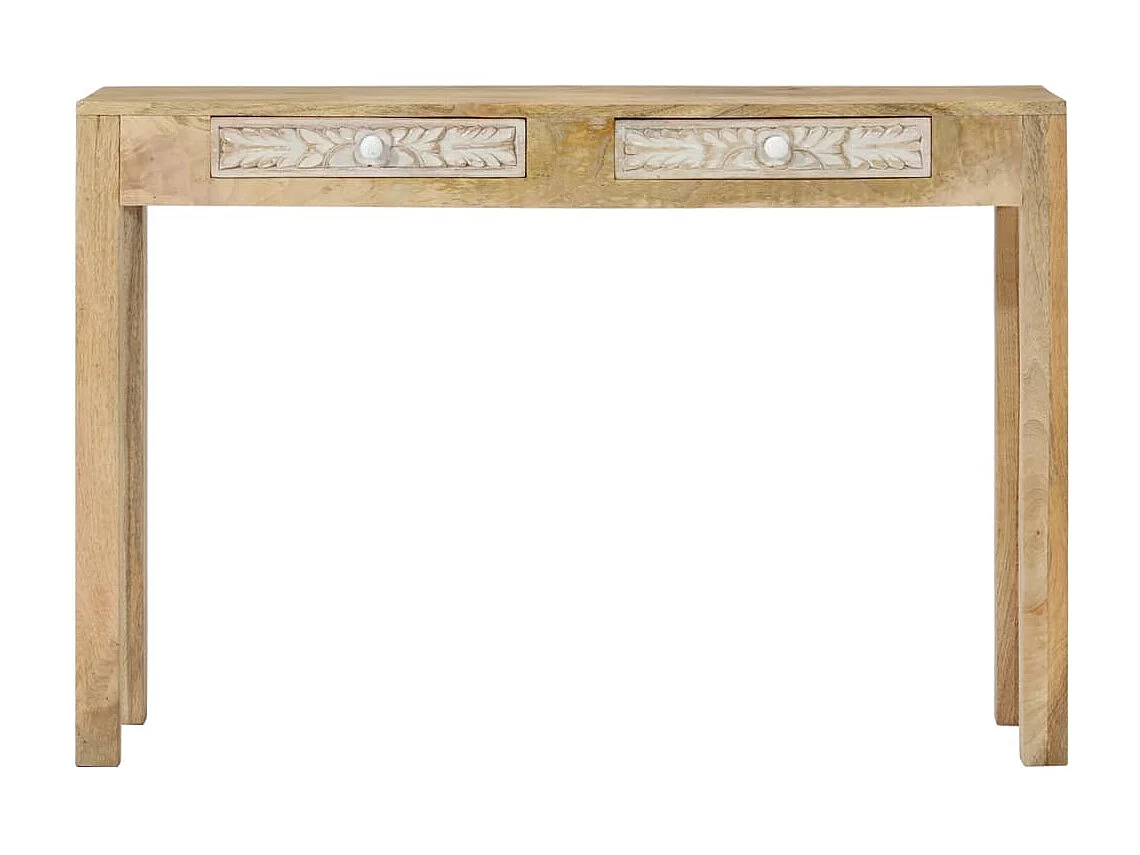 Wandtafel 110x30x75 cm massief gebleekt mangohout