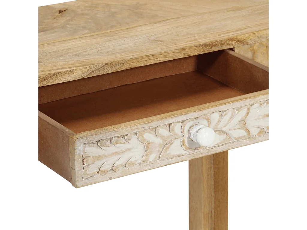 Wandtafel 110x30x75 cm massief gebleekt mangohout