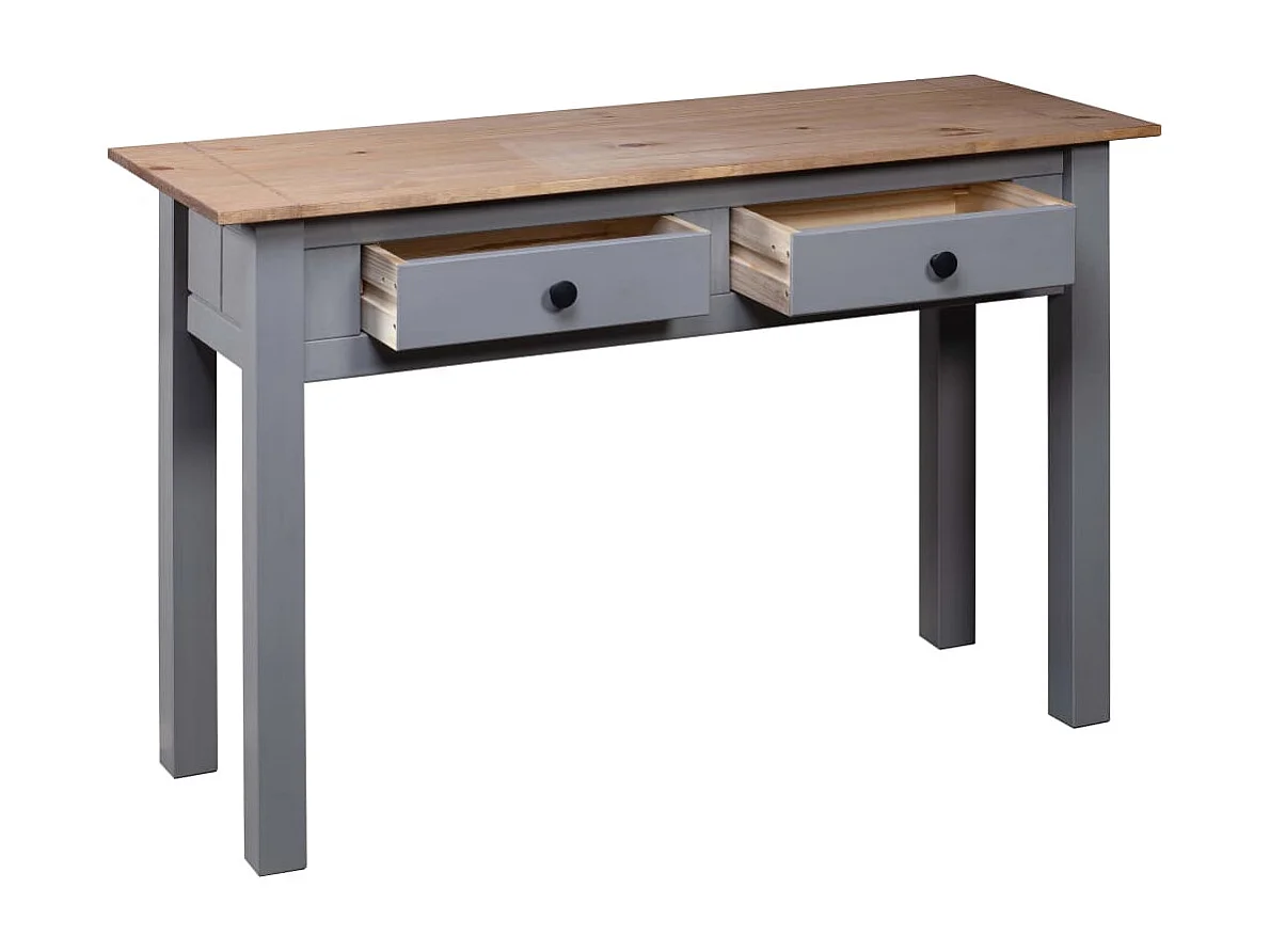Wandtafel Panama Range 110x40x72 cm massief grenenhout grijs