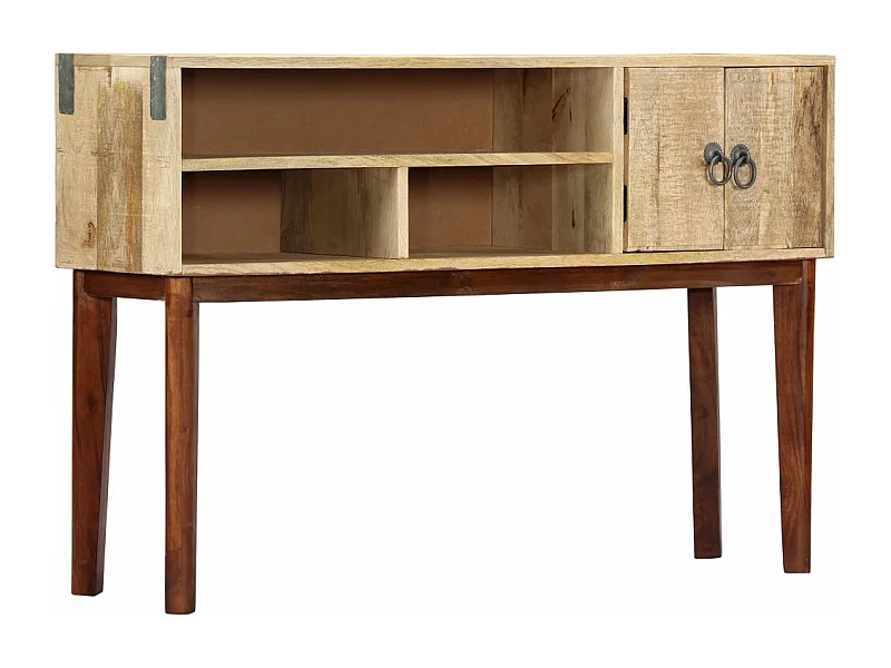 Table console 115x30x76 cm Bois de manguier massif brut
