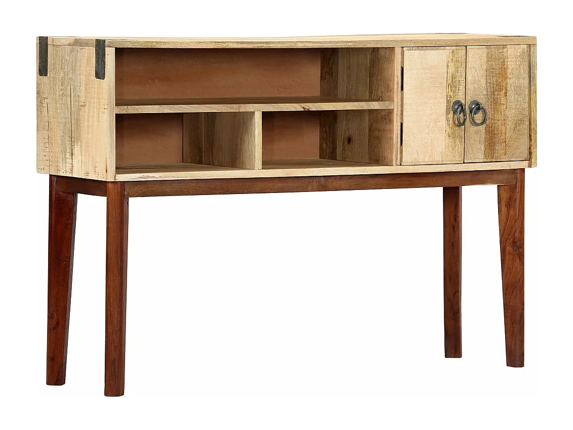 Mesa consola de madera maciza de mango rugosa 115x30x76 cm