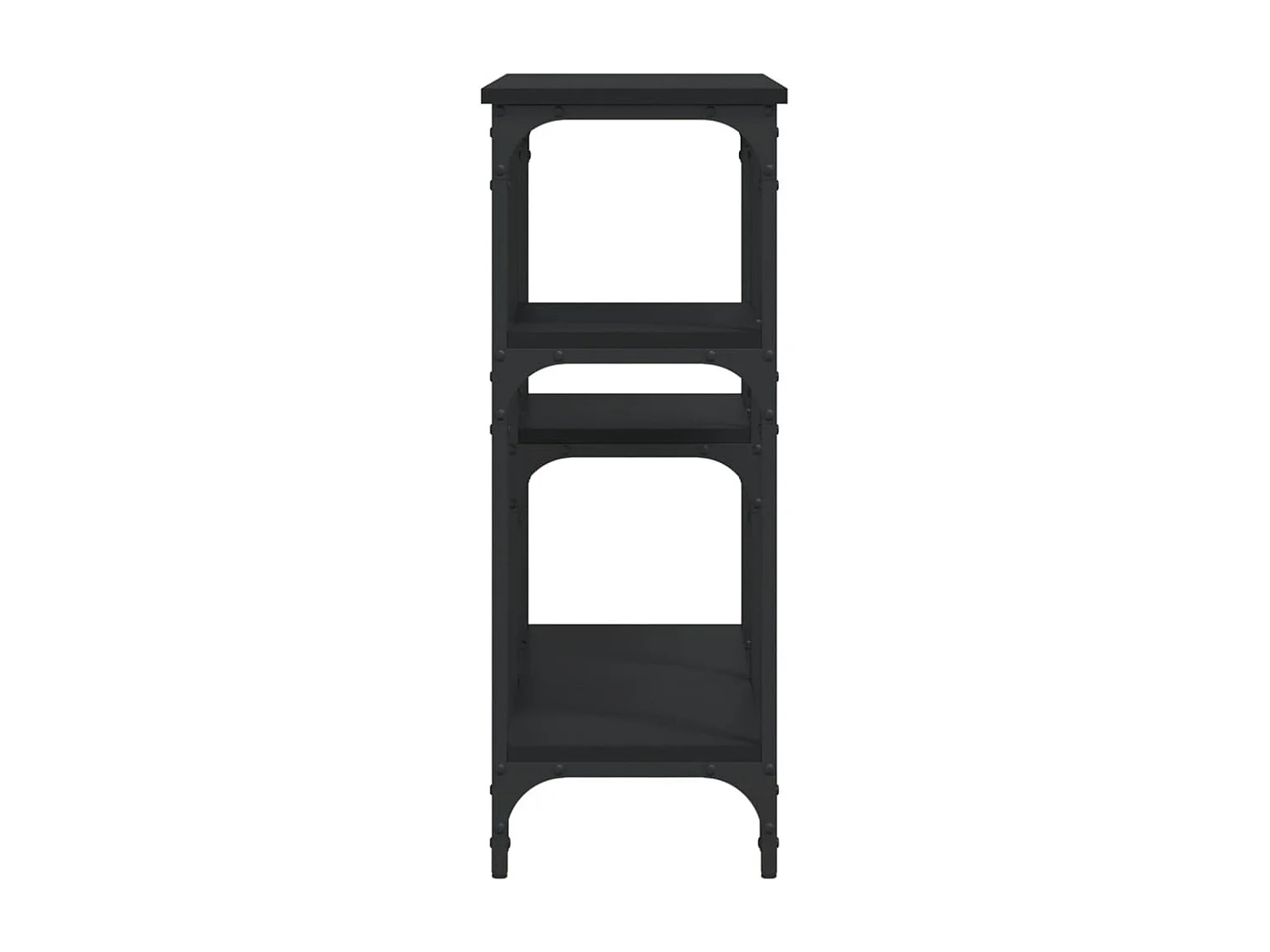 Table console noir 102x29x75 cm bois d'ingénierie