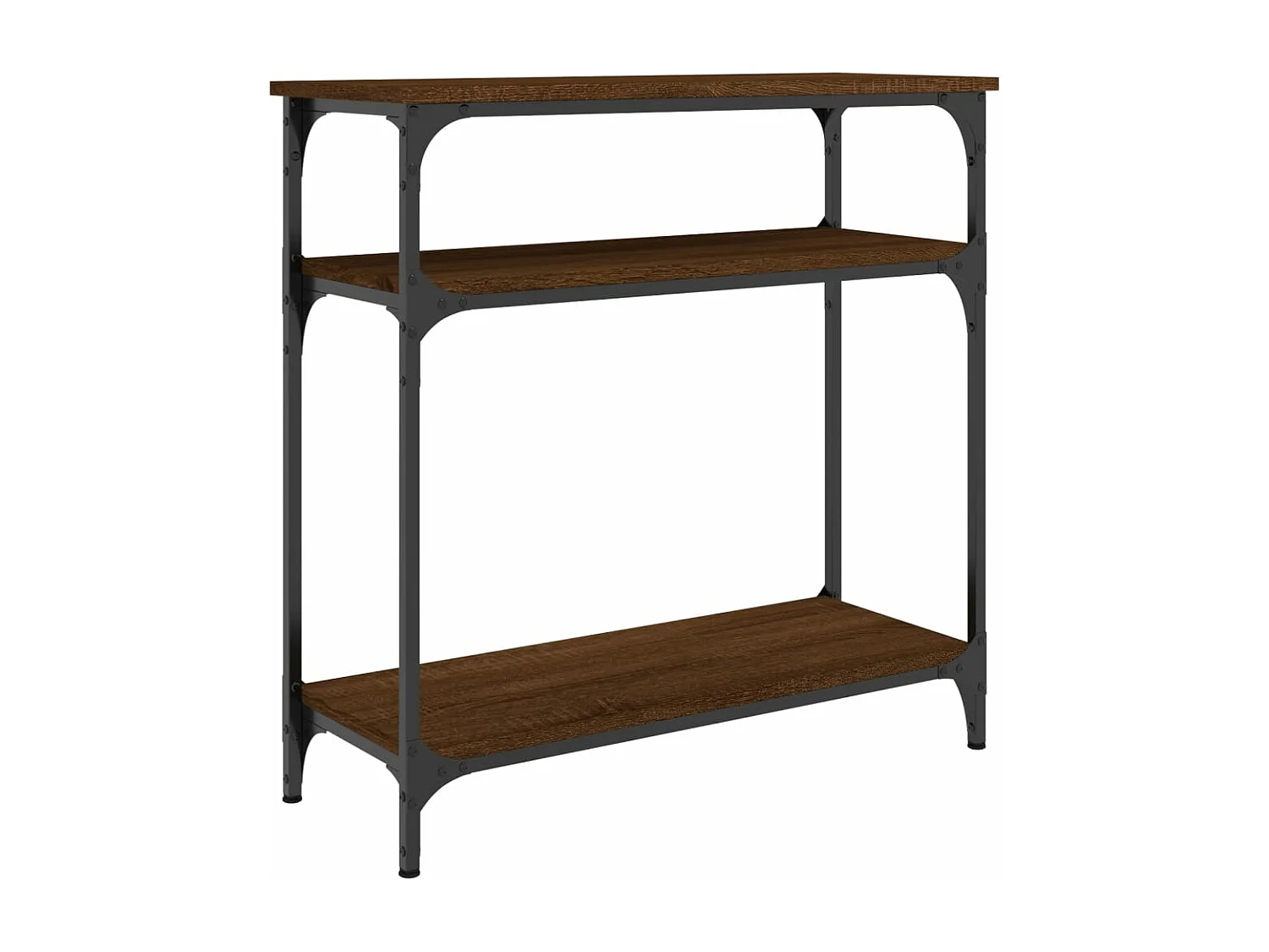 Table console chêne marron 75x29x75 cm bois d'ingénierie