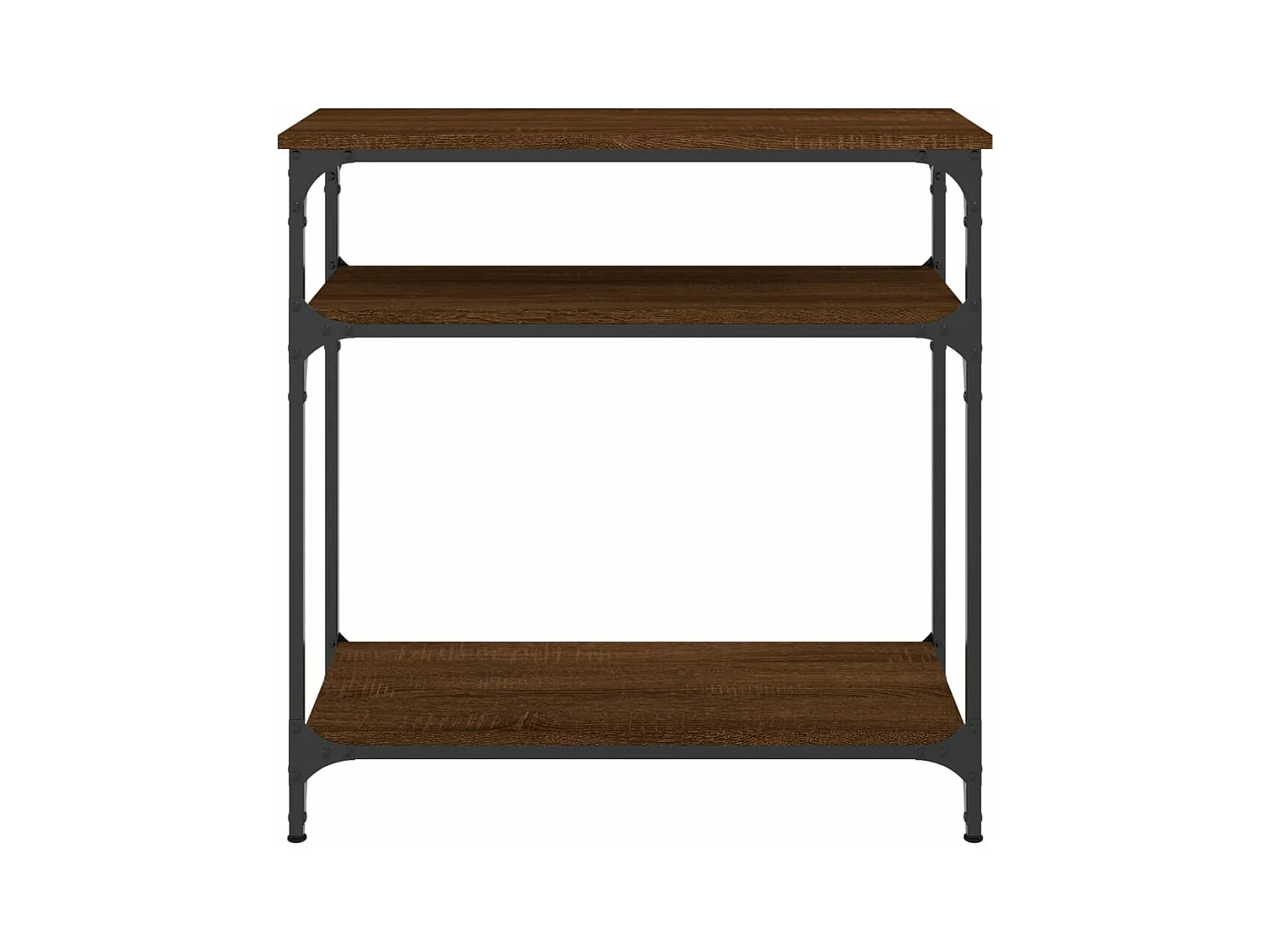 Table console chêne marron 75x29x75 cm bois d'ingénierie