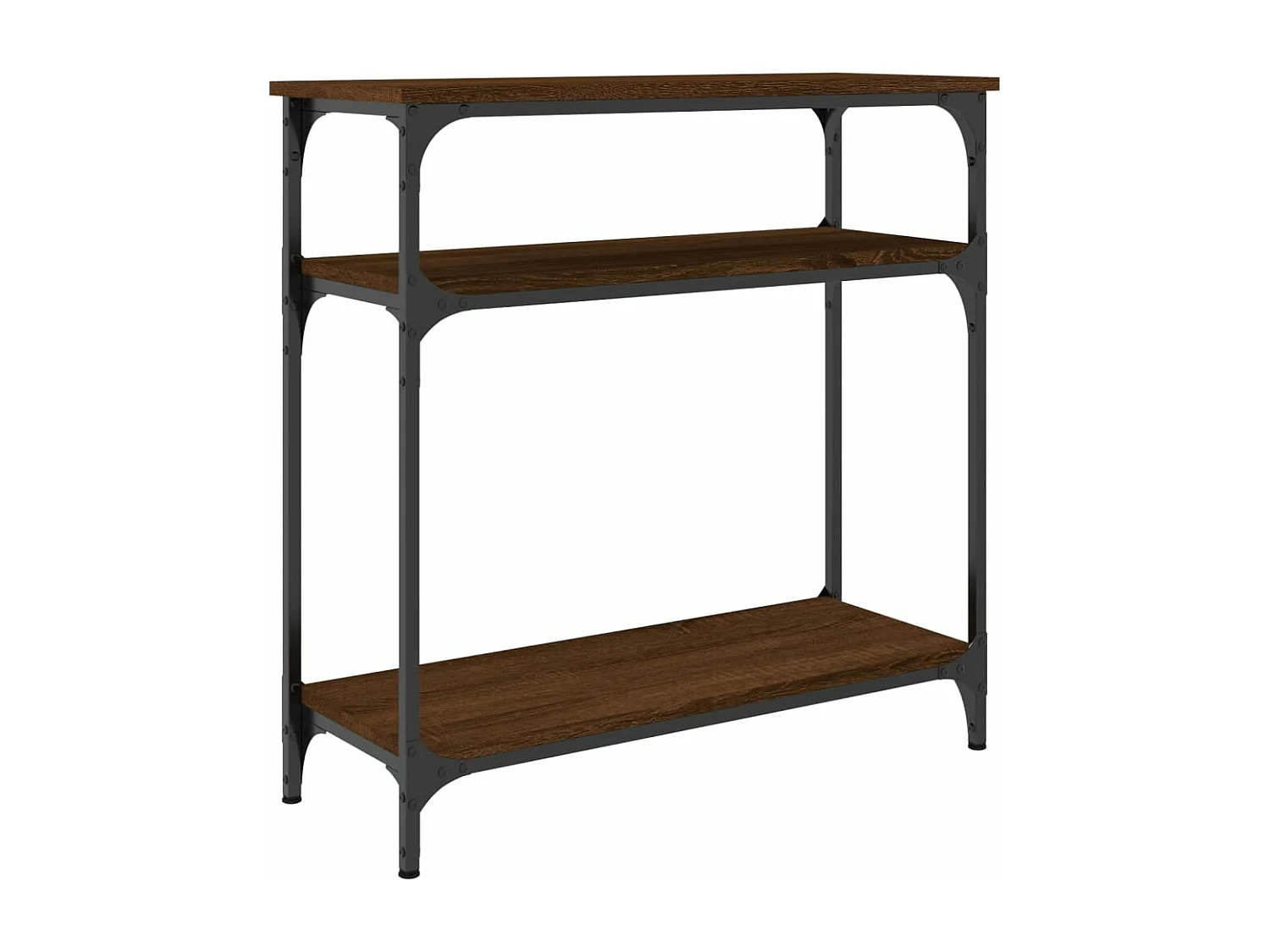 Table console chêne marron 75x29x75 cm bois d'ingénierie