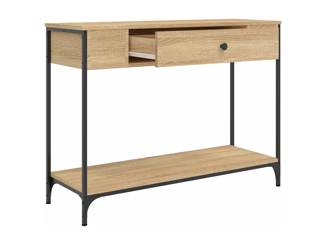 Mesa consola 100x34,5x75cm derivados de madeira carvalho sonoma