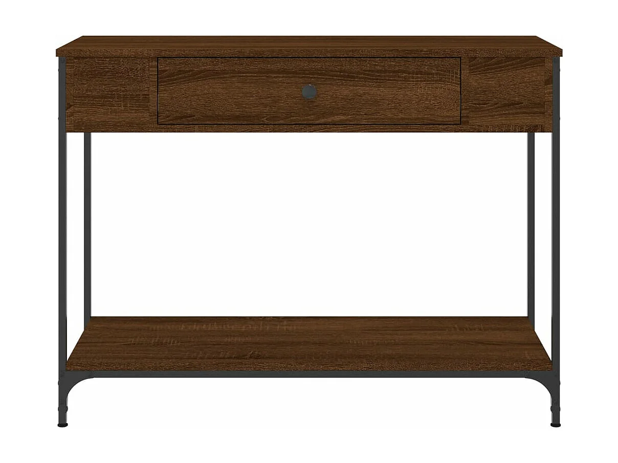 Table console chêne marron 100x34,5x75 cm bois d'ingénierie