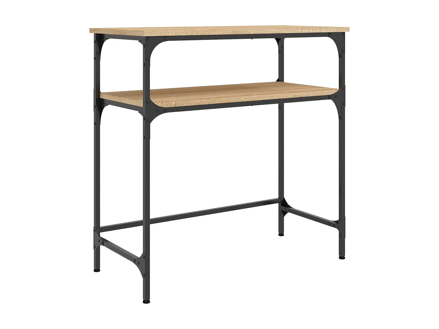Mesa consola madera de ingeniería roble Sonoma 75x35,5x75 cm