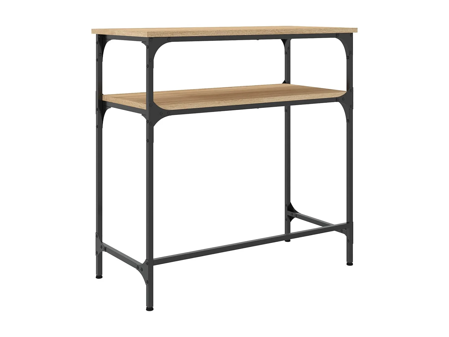 Mesa consola madera de ingeniería roble Sonoma 75x35,5x75 cm