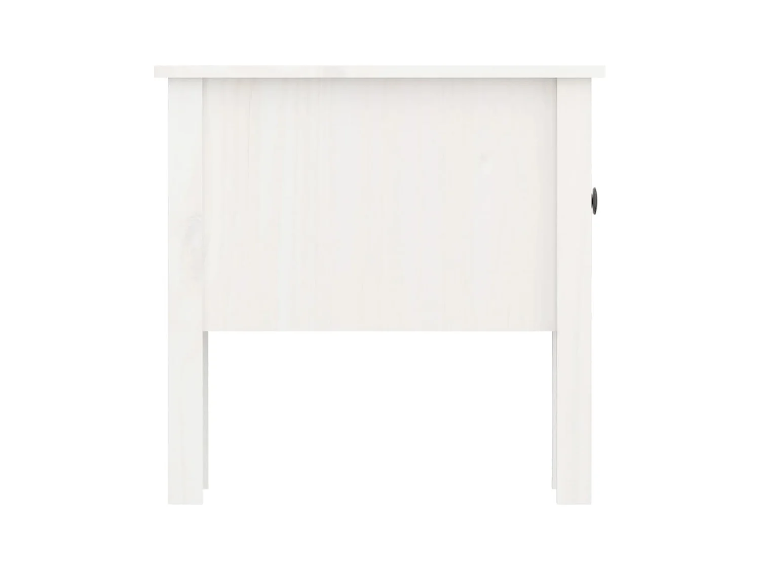 Table d'appoint Blanc 50x50x49 cm Bois massif de pin