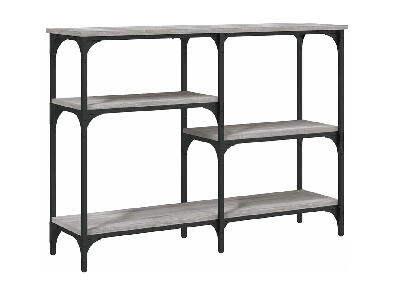 Wandtafel 102x29x75 cm bewerkt hout grijs sonoma eikenkleurig