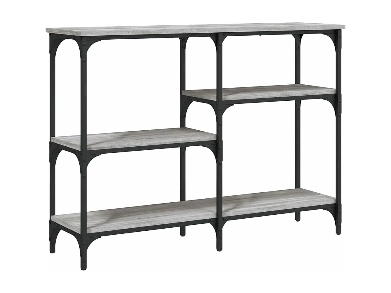 Wandtafel 102x29x75 cm bewerkt hout grijs sonoma eikenkleurig