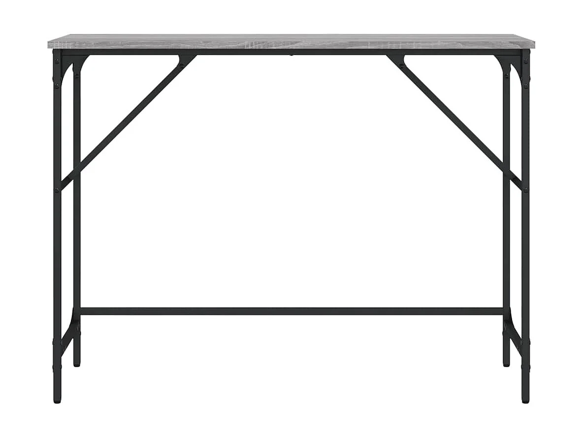 Table console sonoma gris 100x32x75 cm bois d'ingénierie