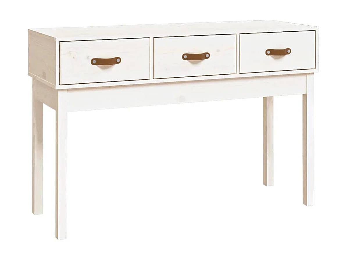 Wandtafel 114x40x75 cm massief grenenhout wit