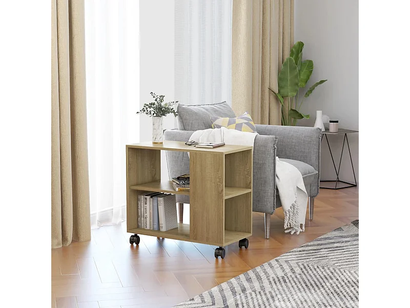 Table d'appoint Chêne sonoma 70x35x55 cm Bois d'ingénierie