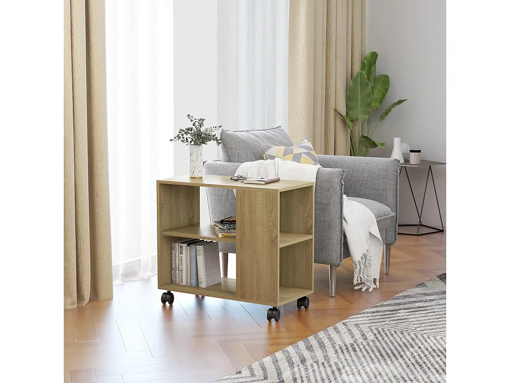 Table d'appoint Chêne sonoma 70x35x55 cm Bois d'ingénierie