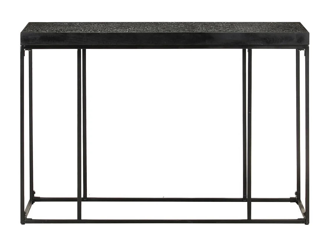 Mesa consola 110x35x76 cm acácia maciça e mangueira preto