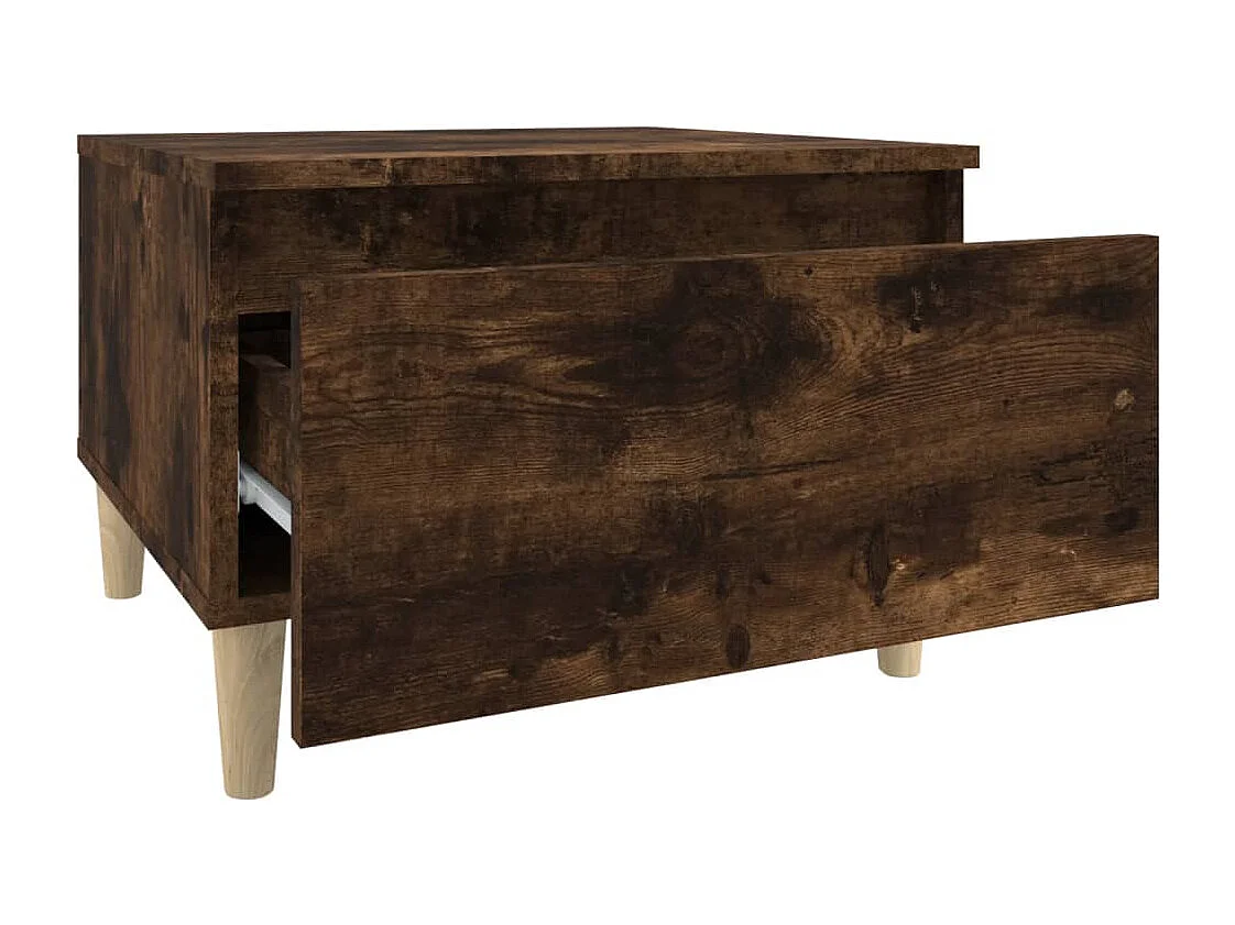 Tables d'appoint 2 pièces Chêne fumé 50x46x35 cm Bois ingénierie