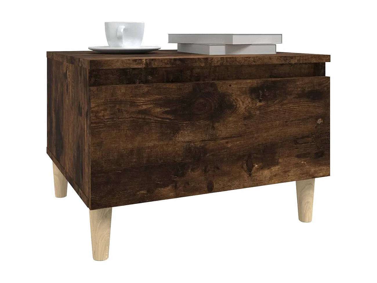 Tables d'appoint 2 pièces Chêne fumé 50x46x35 cm Bois ingénierie