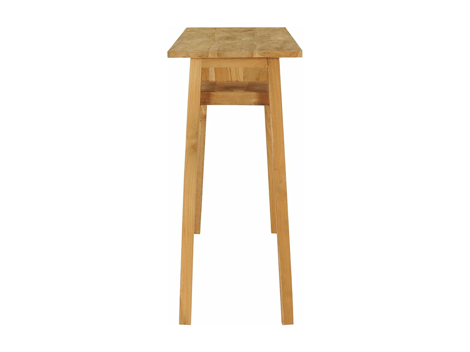 Wandtafel 120x35x75 cm massief teakhout