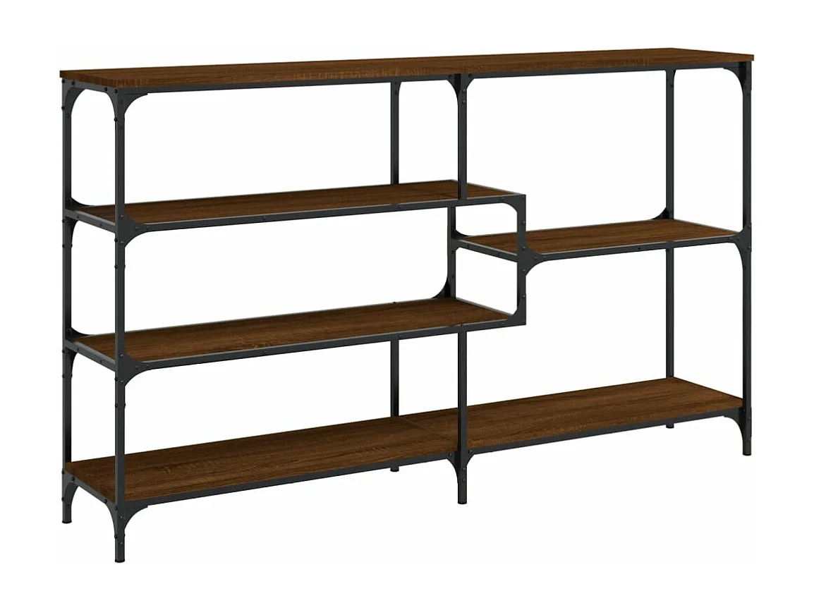 Mesa consola 160x32x95 cm derivados madeira carvalho castanho