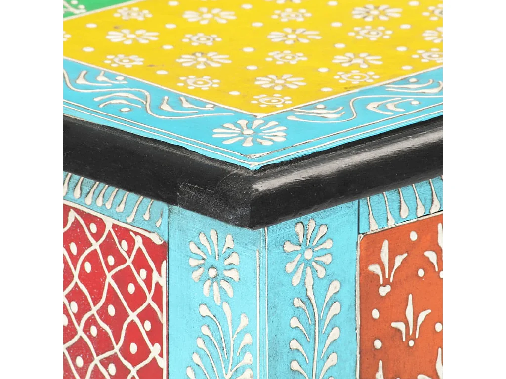 Mesa consola pintada a mano madera maciza de mango 80x35x75 cm