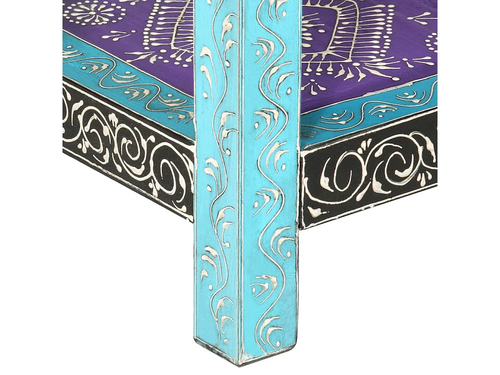 Mesa consola pintada a mano madera maciza de mango 80x35x75 cm